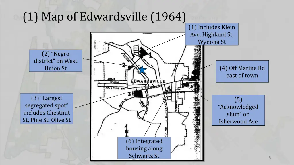 1 map of edwardsville 1964