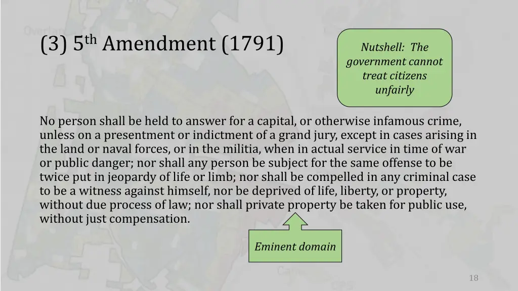 3 5 th amendment 1791