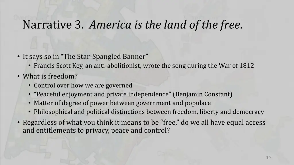 narrative 3 america is the land of the free