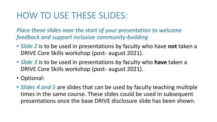 how to use these slides