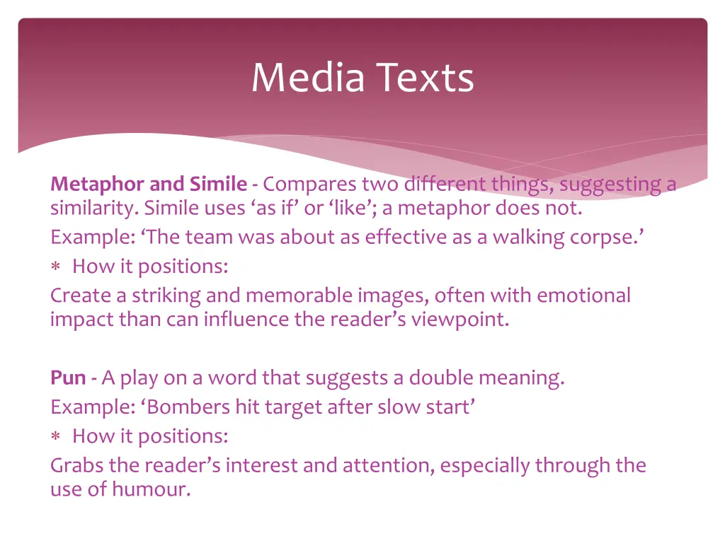 media texts 11