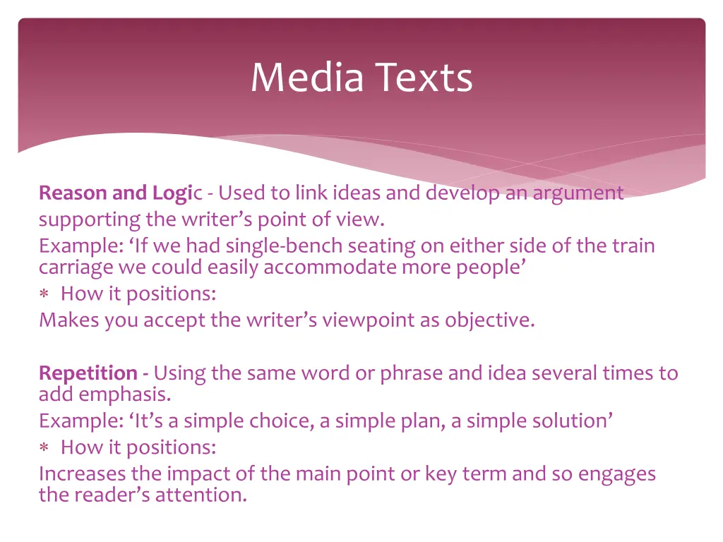 media texts 12