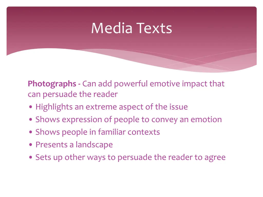 media texts 16