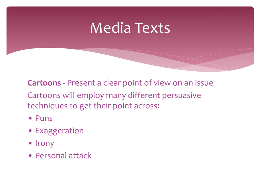 media texts 17