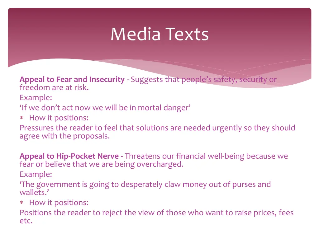 media texts 3