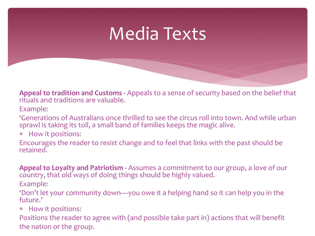 media texts 4