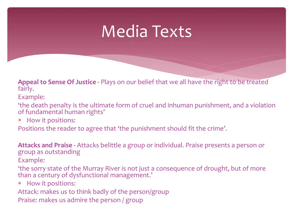 media texts 5