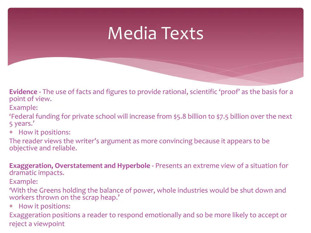 media texts 8