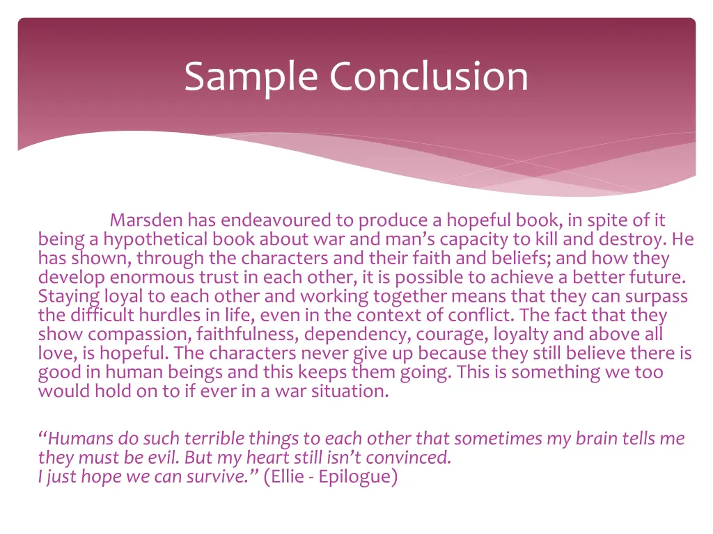 sample conclusion