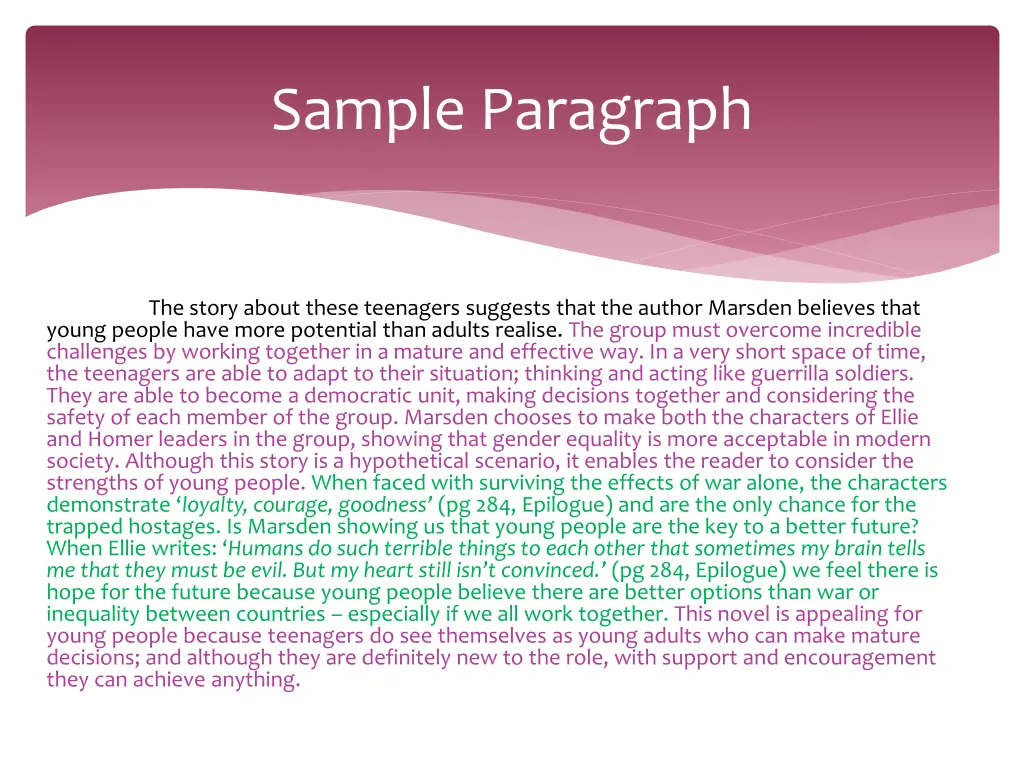 sample paragraph 1