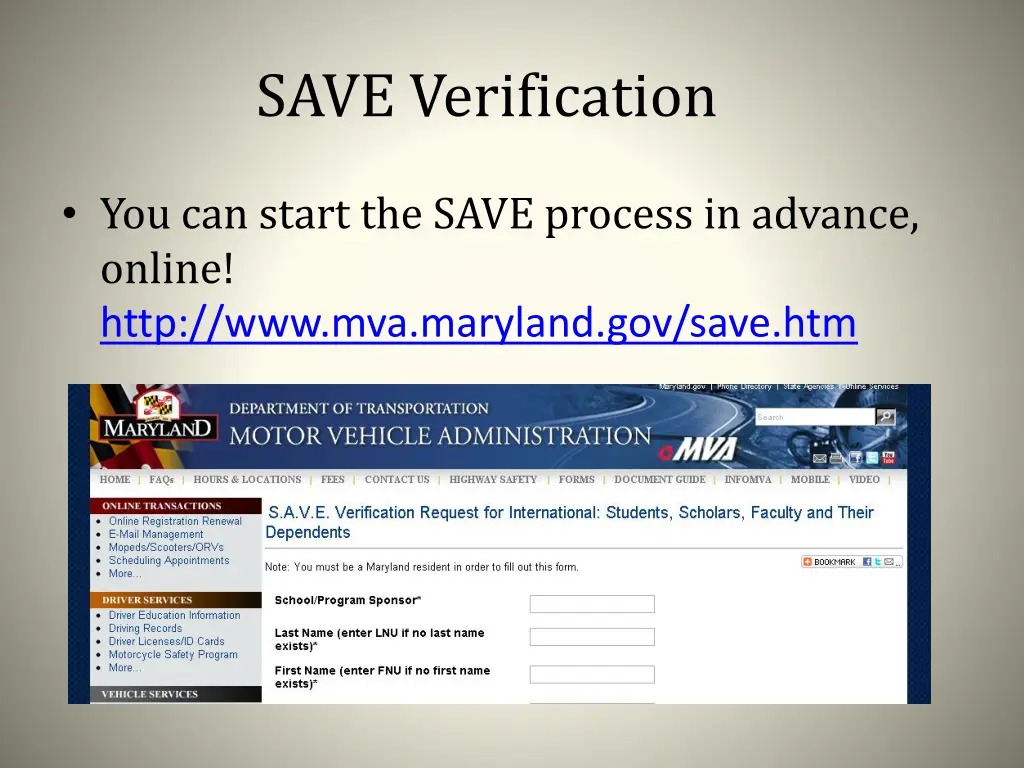 save verification