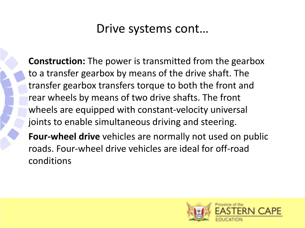 drive systems cont