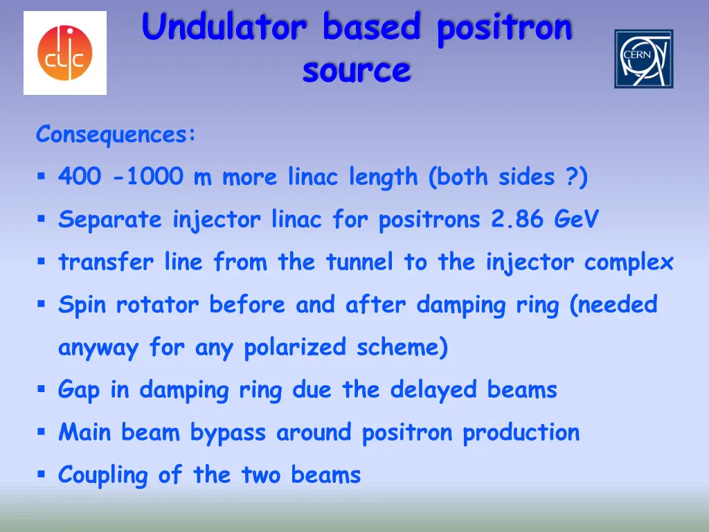 undulator based positron source