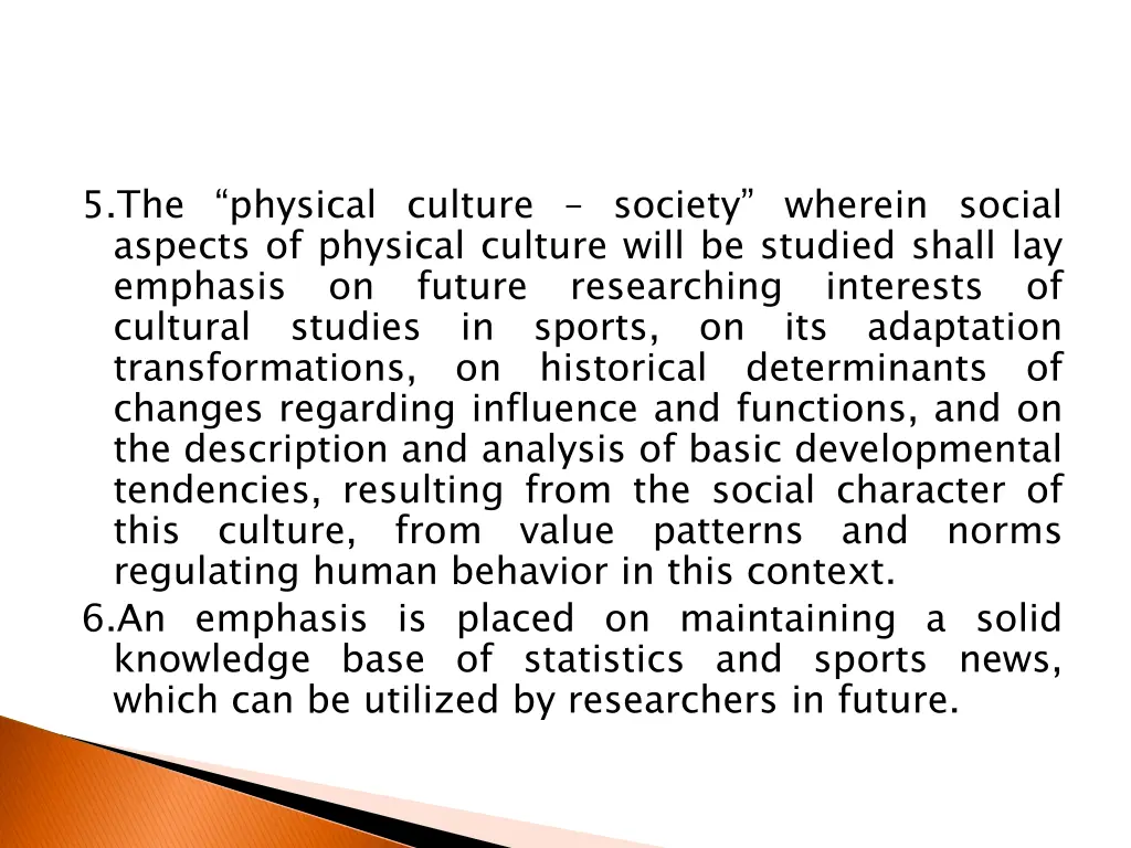 5 the physical culture society wherein social