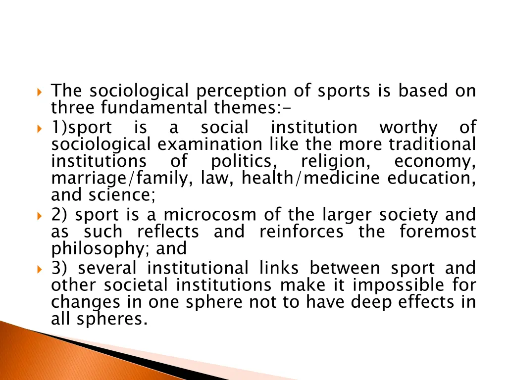 the sociological perception of sports is based