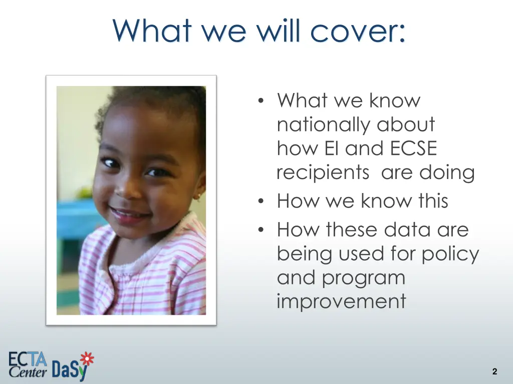 what we will cover