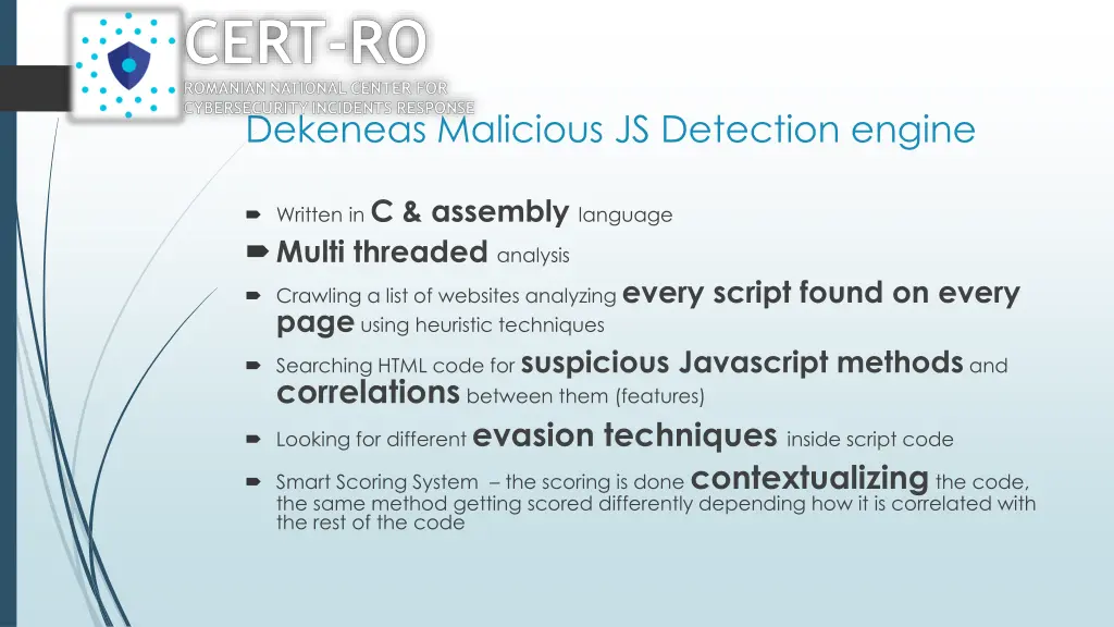 dekeneas malicious js detection engine