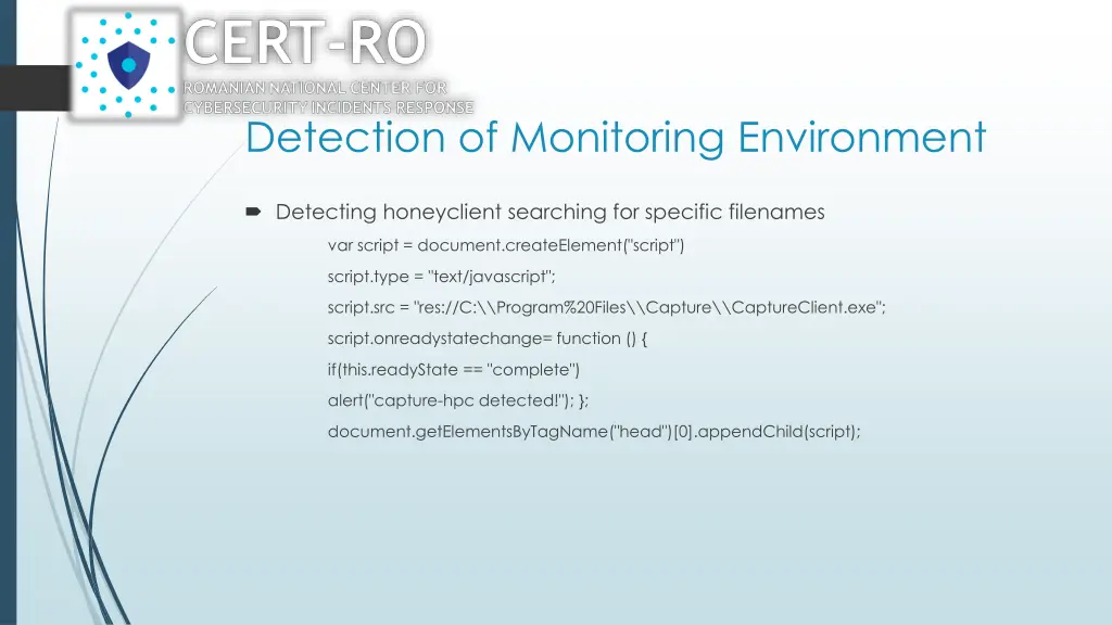 detection of monitoring environment 4