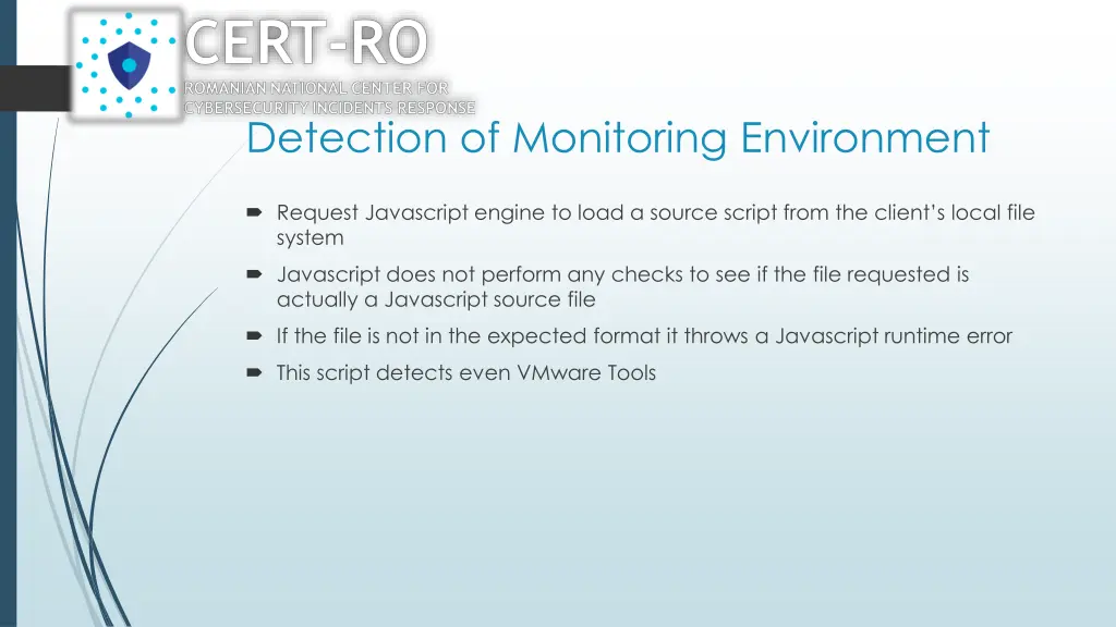 detection of monitoring environment 5