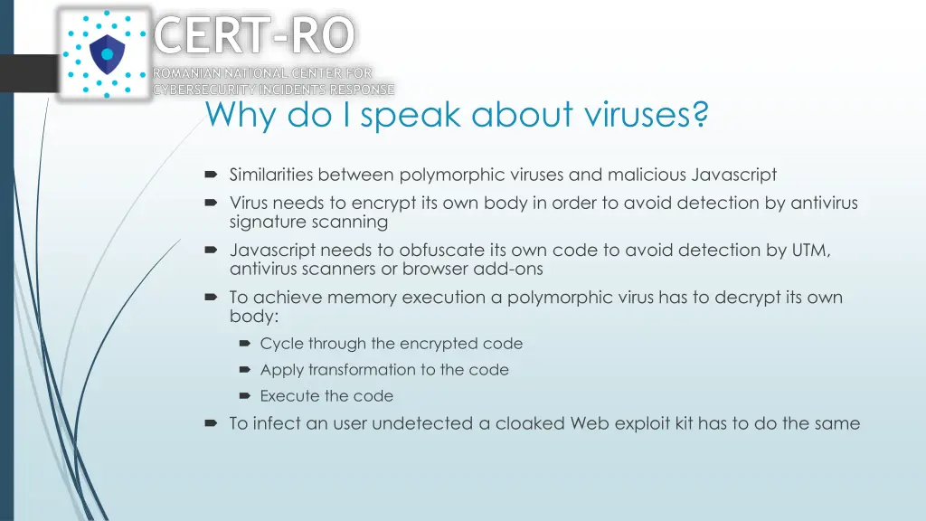 why do i speak about viruses