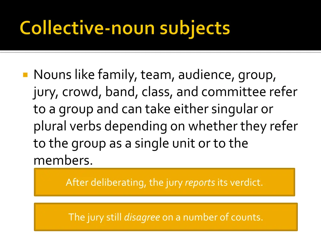 nouns like family team audience group jury crowd