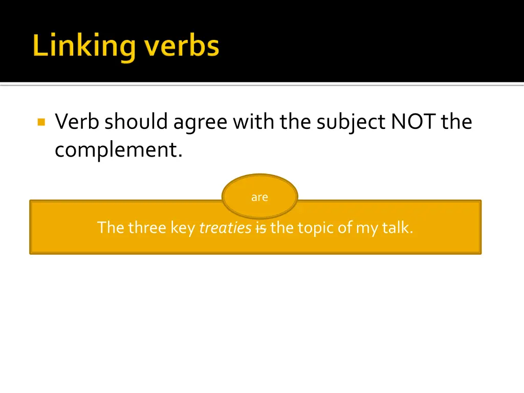 verb should agree with the subject