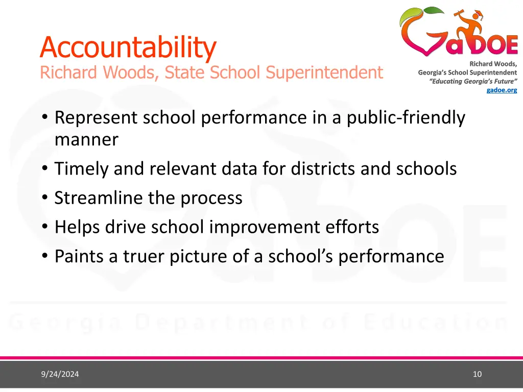 accountability richard woods state school