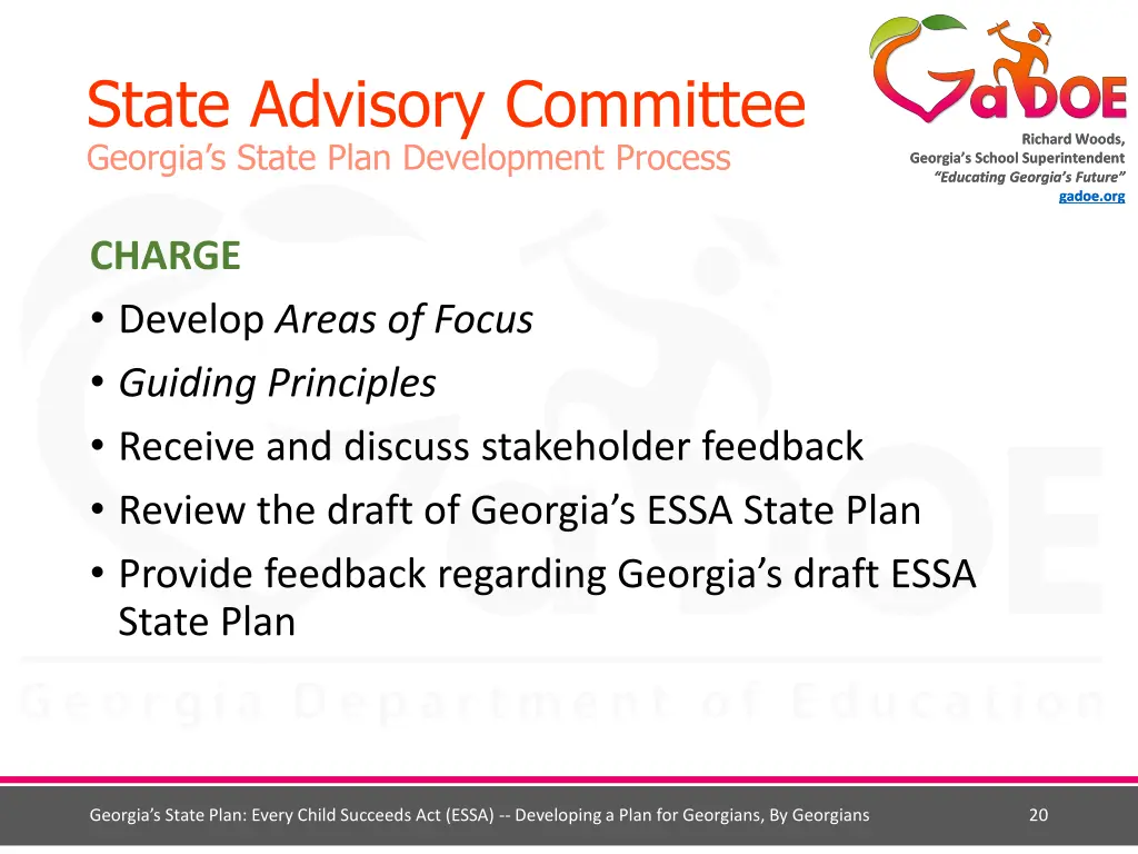 state advisory committee g eorgia s state plan 1