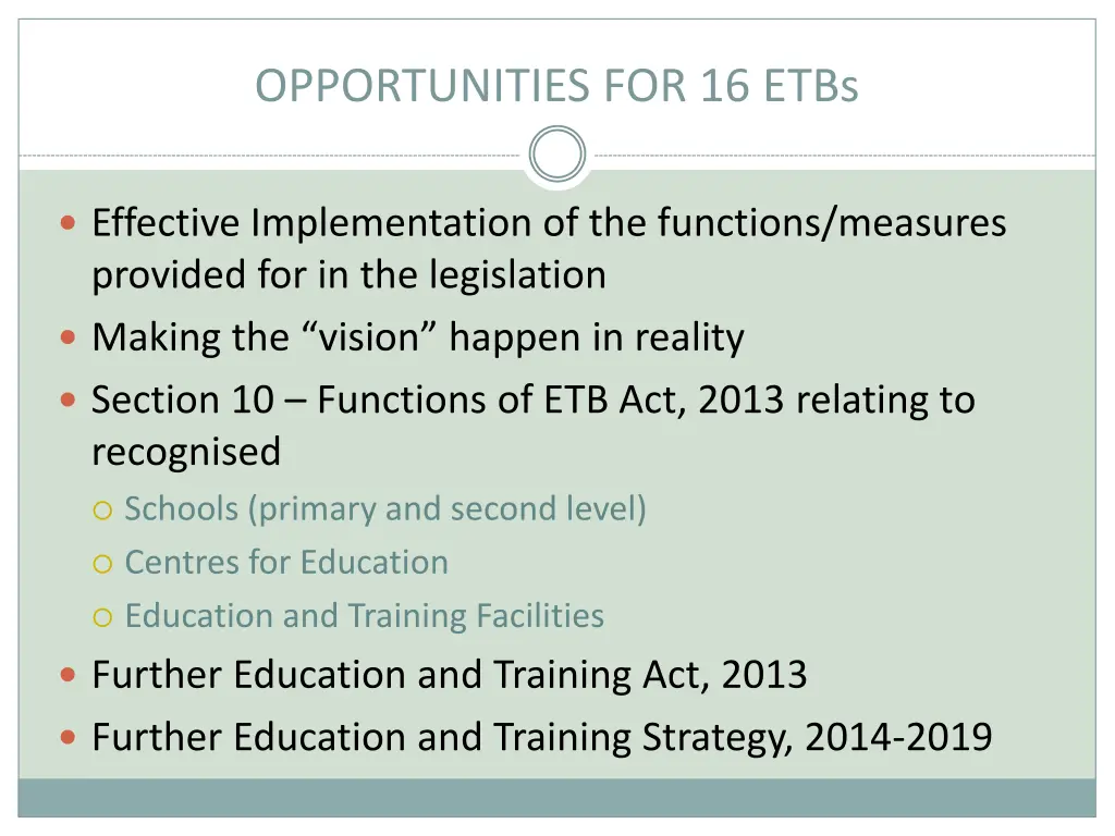 opportunities for 16 etbs