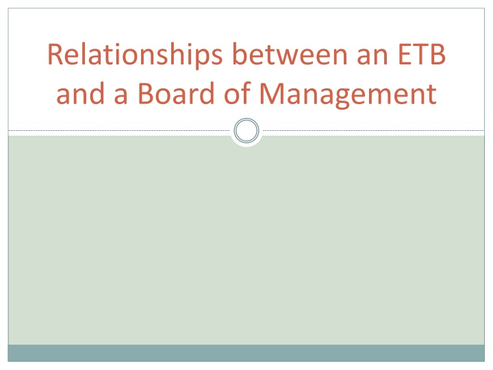 relationships between an etb and a board