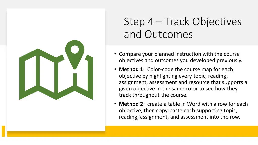 step 4 track objectives and outcomes