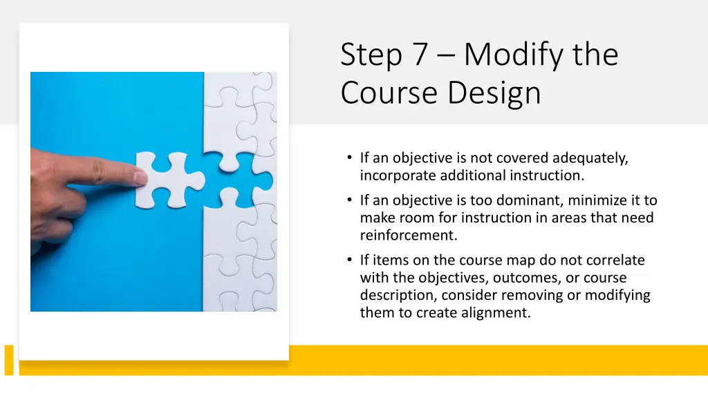 step 7 modify the course design