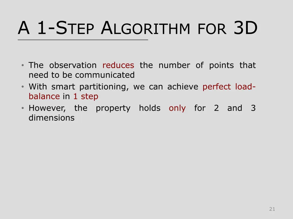 a 1 s tep a lgorithm for 3d 1