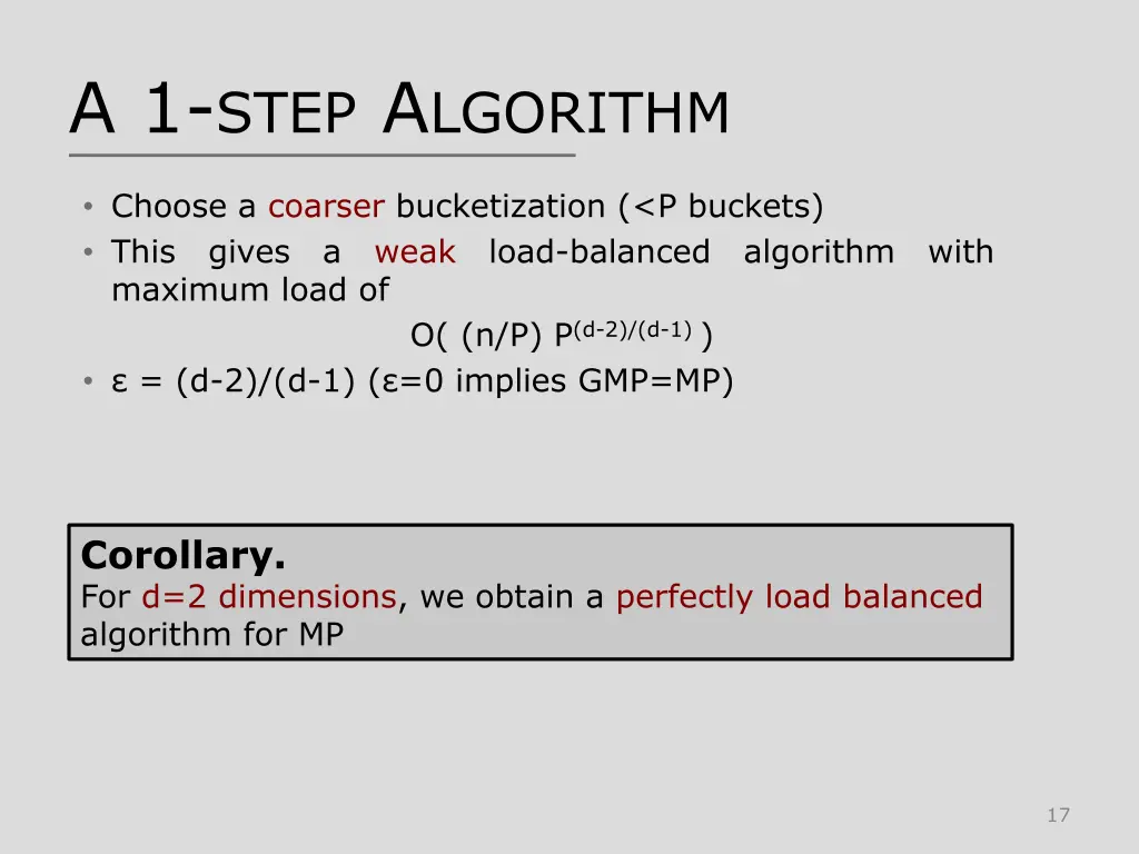 a 1 step a lgorithm