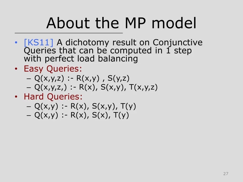 about the mp model