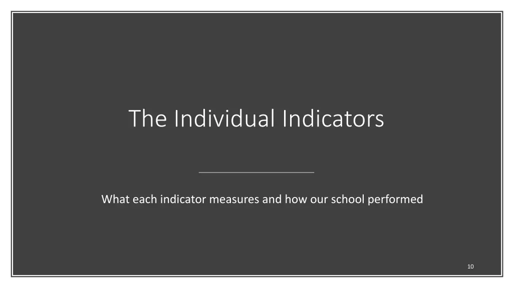 the individual indicators