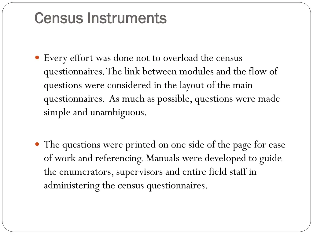 census instruments census instruments