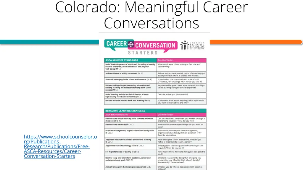 colorado meaningful career conversations