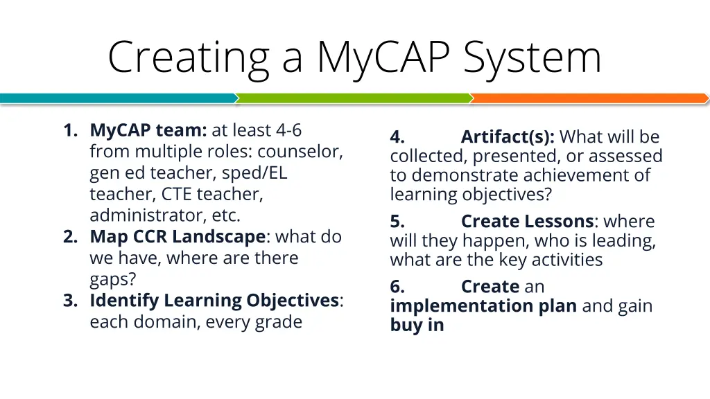 creating a mycap system