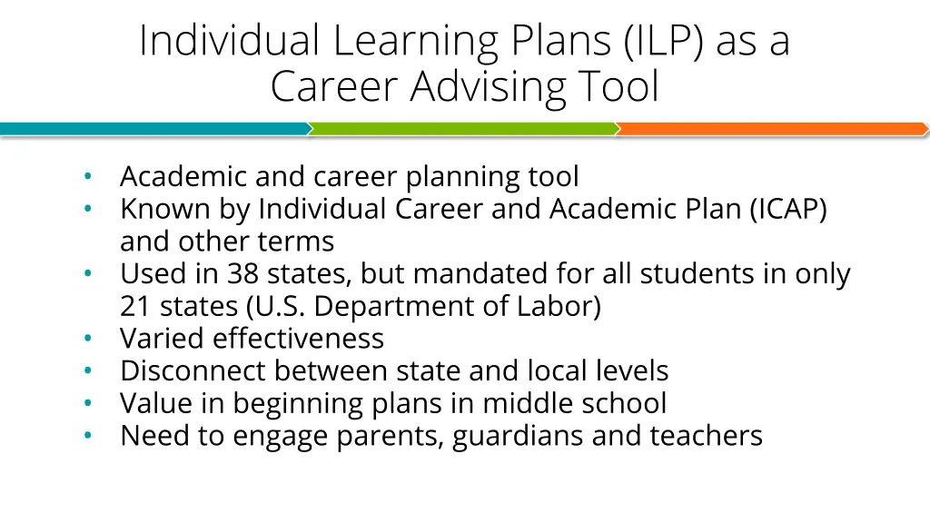 individual learning plans ilp as a career