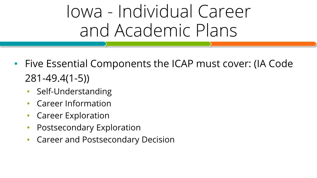 iowa individual career and academic plans