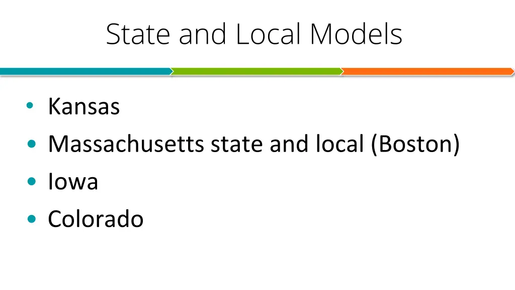 state and local models