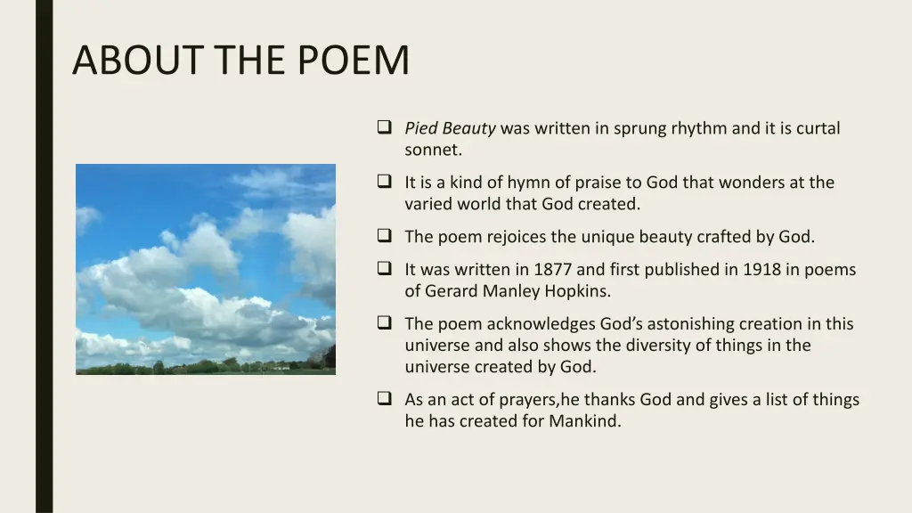 about the poem