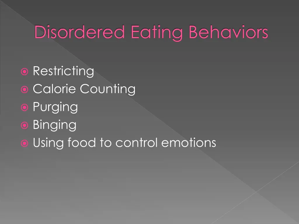 disordered eating behaviors