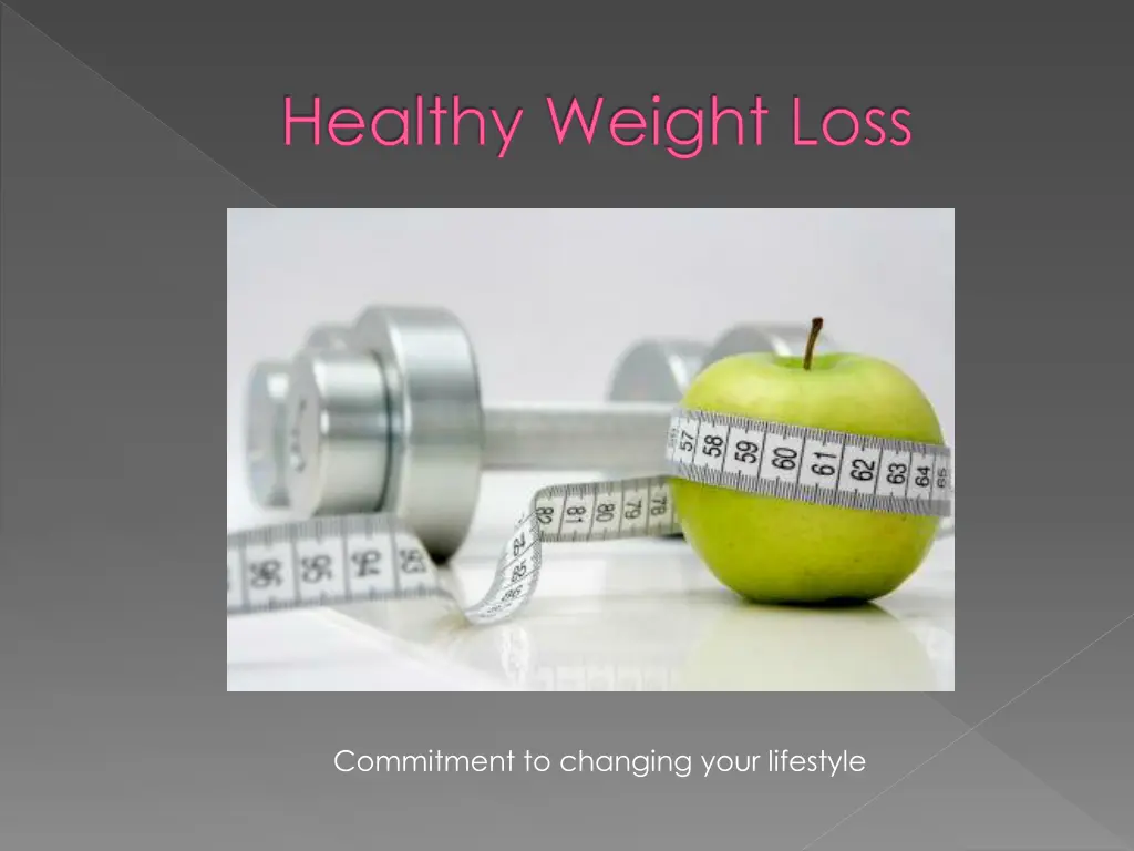 healthy weight loss