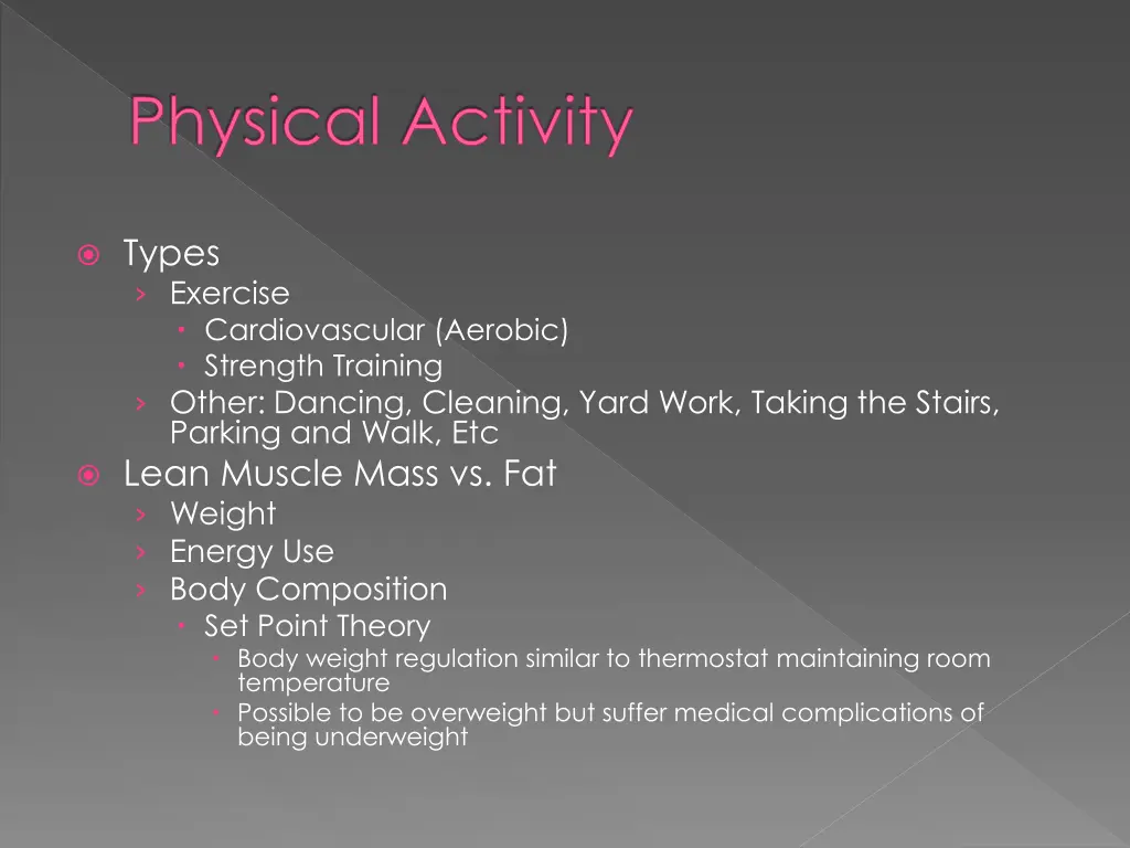 physical activity