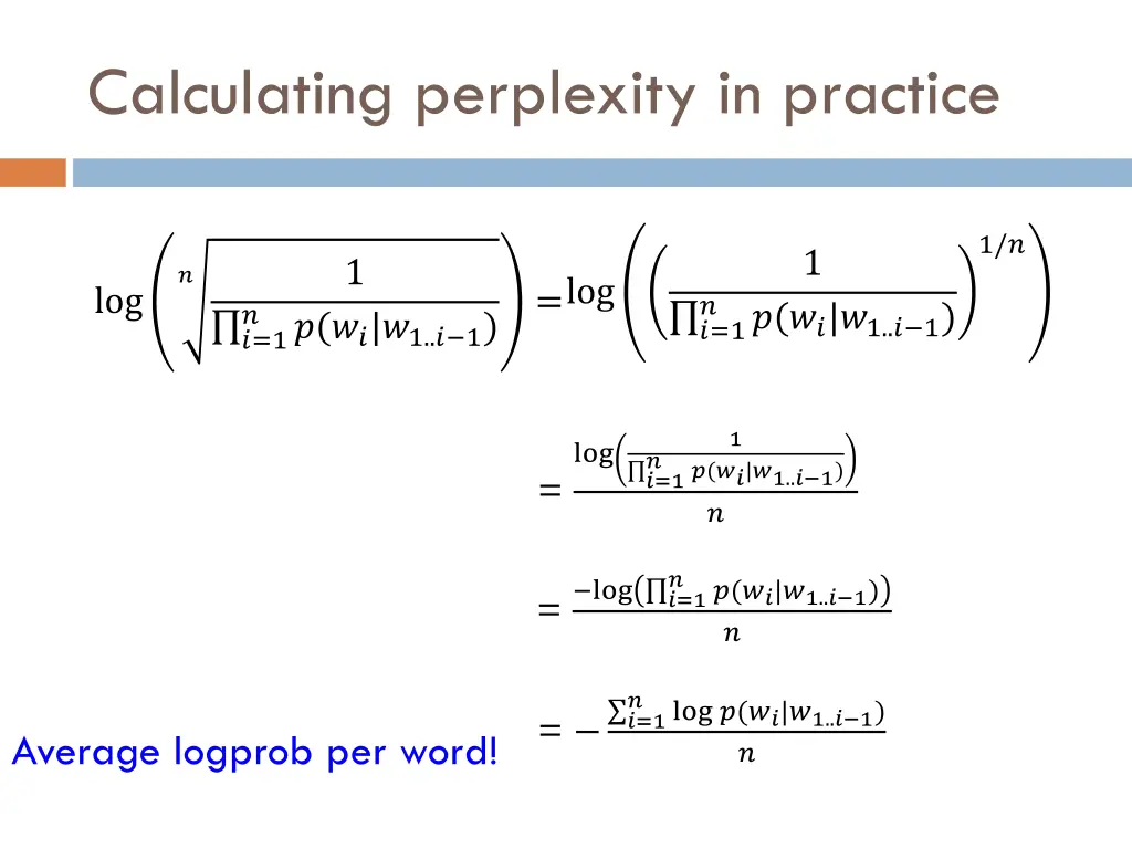 calculating perplexity in practice 1