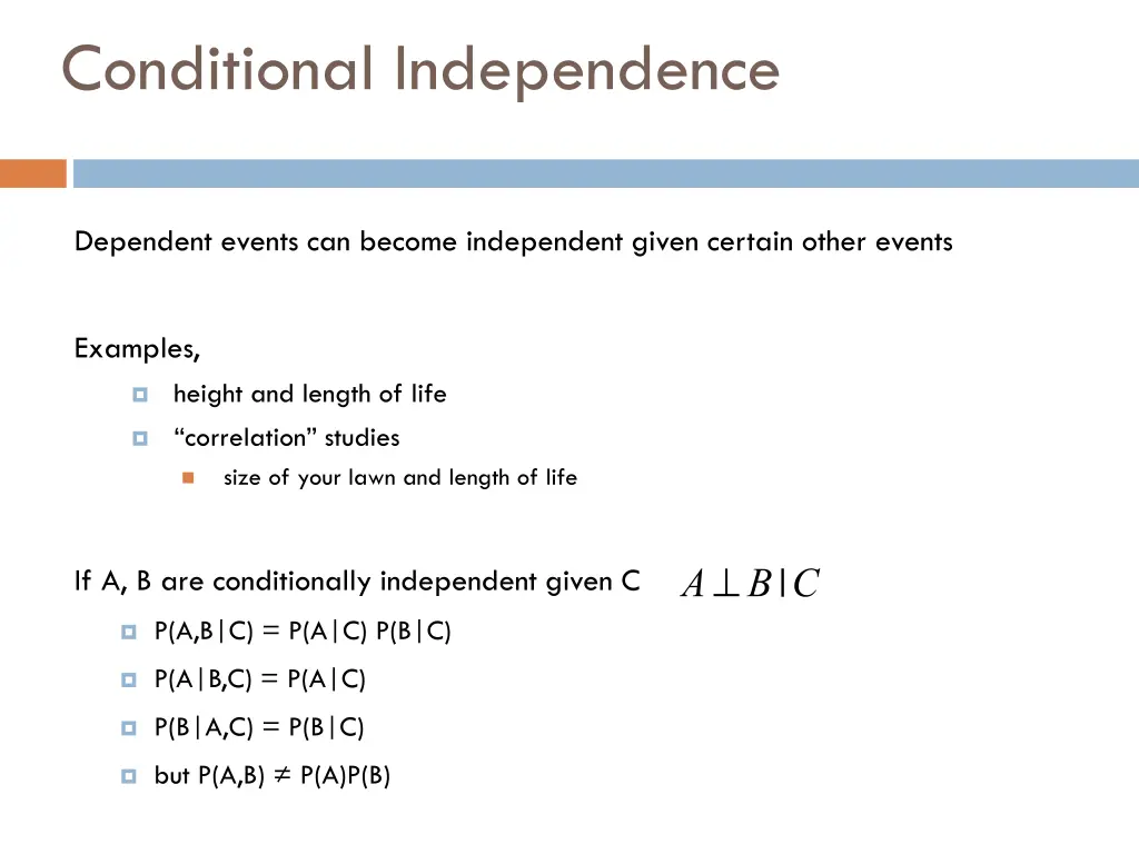 conditional independence 1