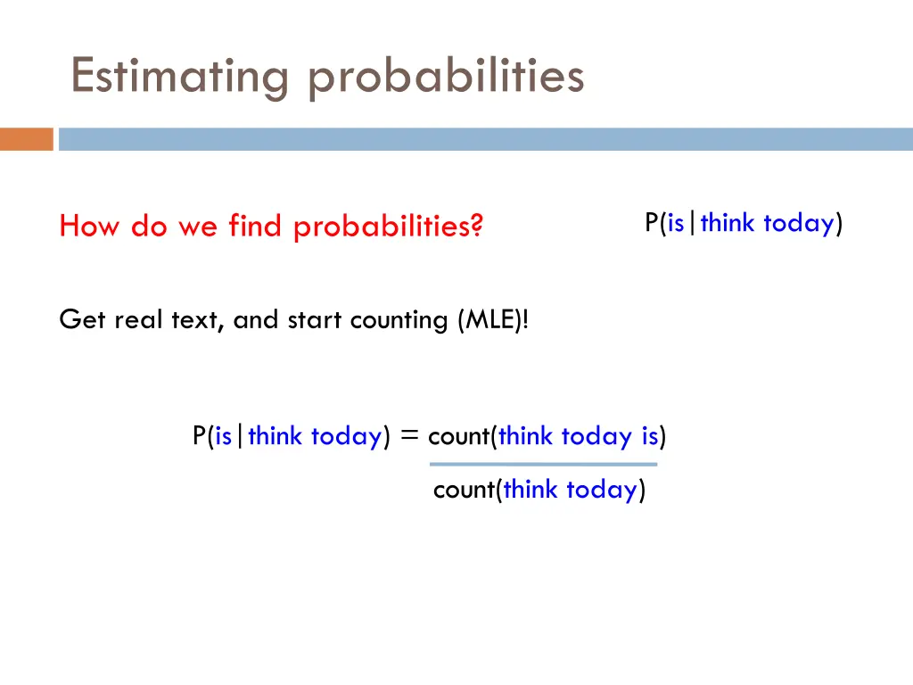 estimating probabilities