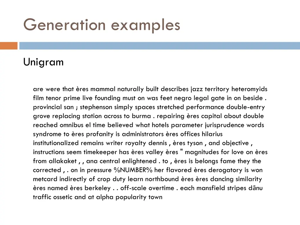 generation examples